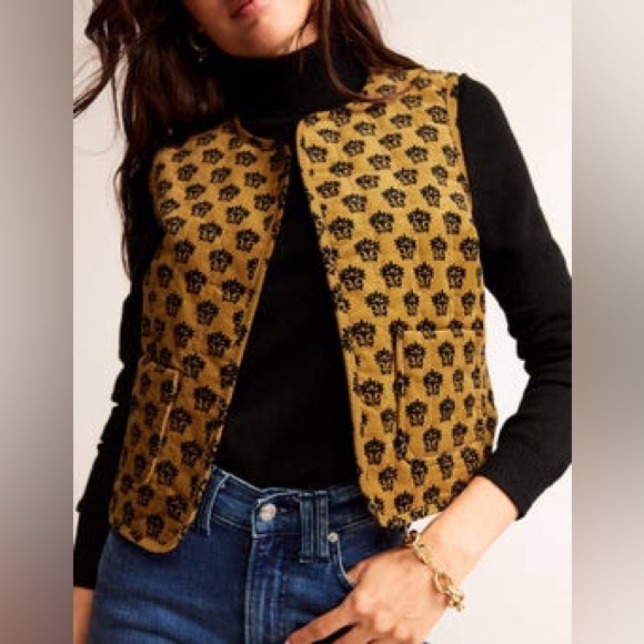 BODEN Cord Vest in Golden Olive Lily UK 10 / US 6 - Picture 2 of 8